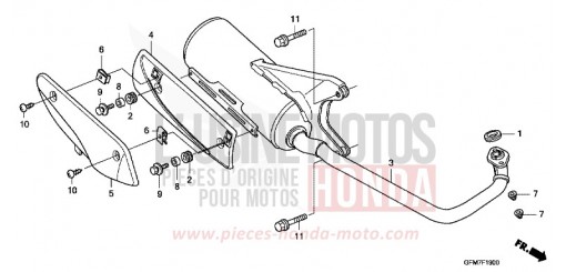 EXHAUST MUFFLER NHX110WHA de 2010